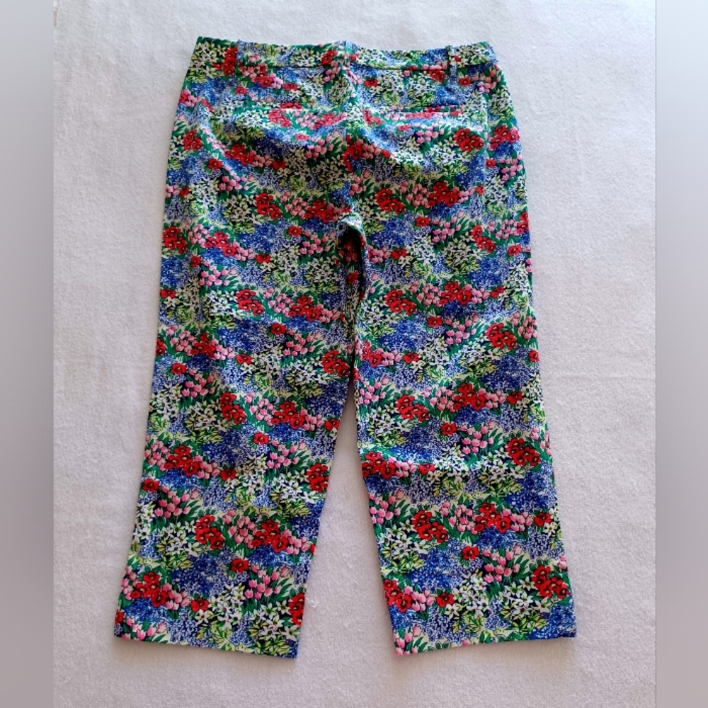 Talbots Perfect Skimmer - Floral Pants, Size 12 - Picture 2 of 16